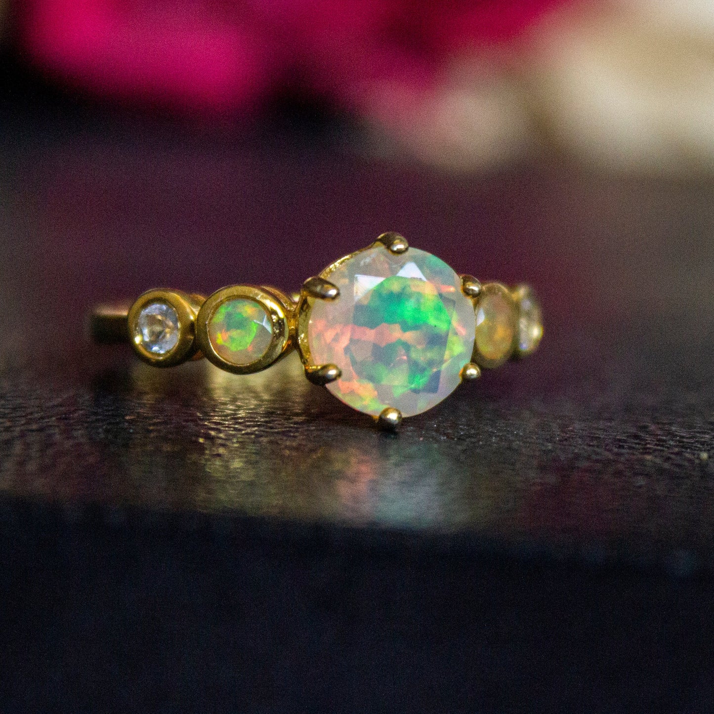 Gorgeous Ethiopial opal Sterling Silver Ring