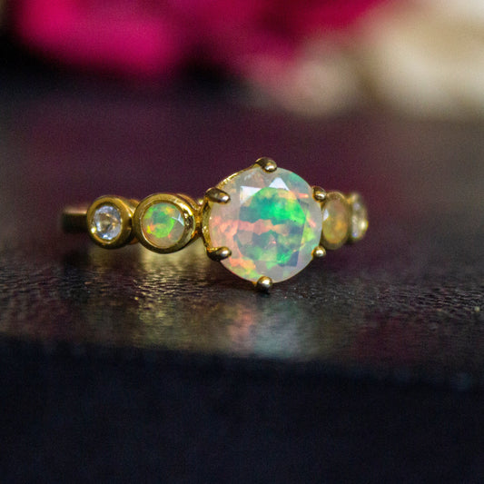 Gorgeous Ethiopial opal Sterling Silver Ring