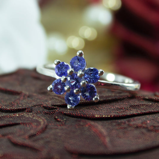 Very Beautiful Tanzanite Ring Sterling Silver Ring