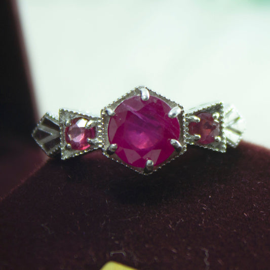 Gorgeous Ruby Ring Sterling Silver Ring