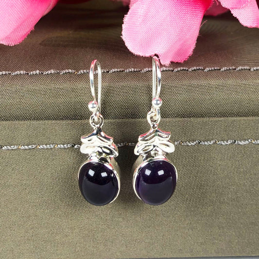 Pleasing Amethyst Sterling Silver Earring