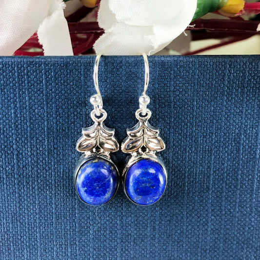 Pretty Blue Lapis Lazuli Sterling Silver Earring