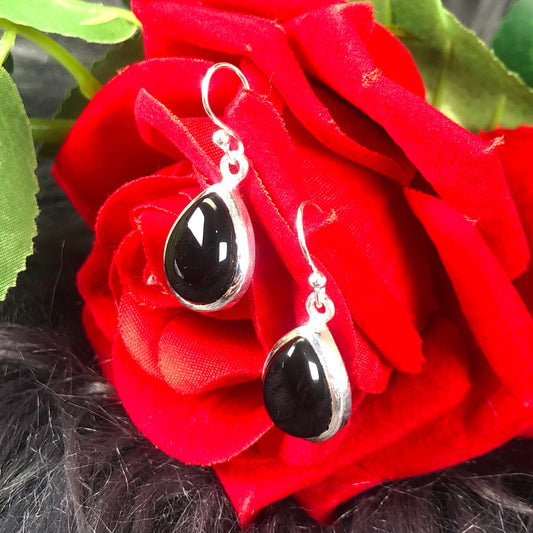 Pleasing Black Spinel Sterling Silver Earrings