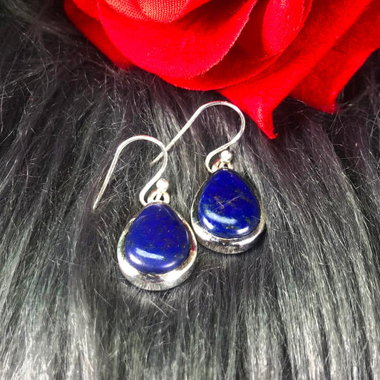 Gorgeous Blue Lapis Lazuli Sterling Silver Earrings