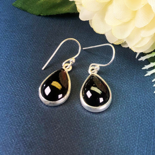 Beautiful Red Garnet Sterling Silver Earrings