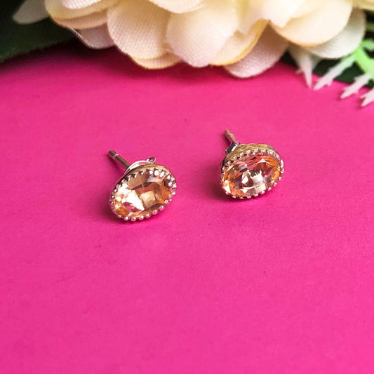 Elegant Yellow Citrine Sterling silver Earring